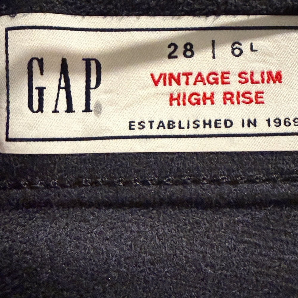 GAP Black Faux Leather Straight-Leg Pants - Picture 9 of 12